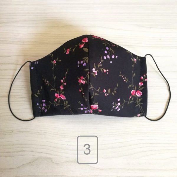 3 Black Floral