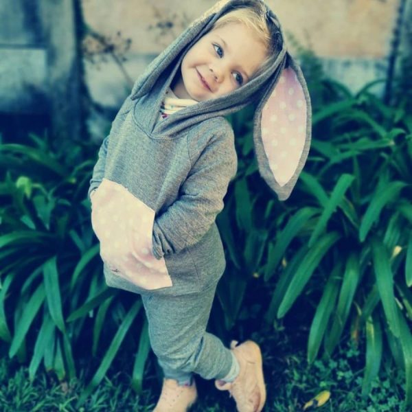 Bunny Hoodie Grey Toddler 5