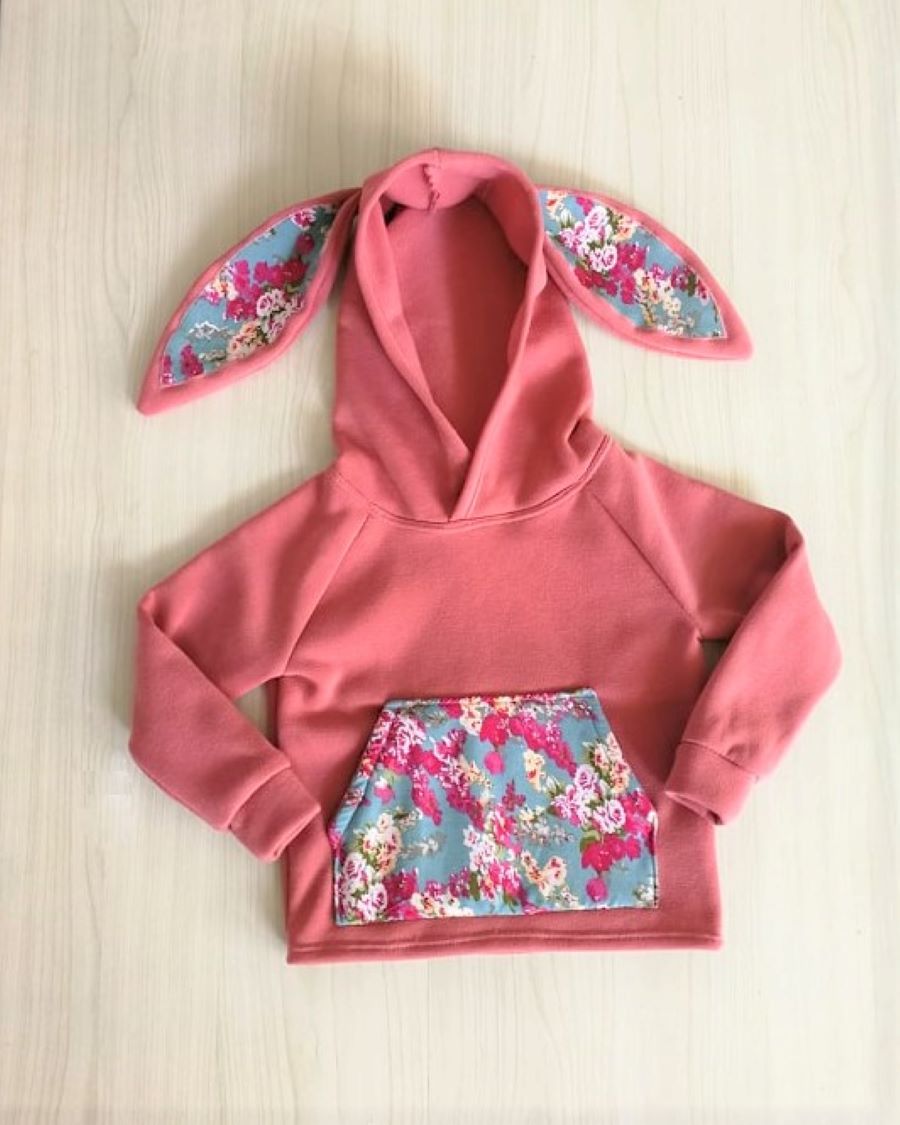 pink bunny hoodie