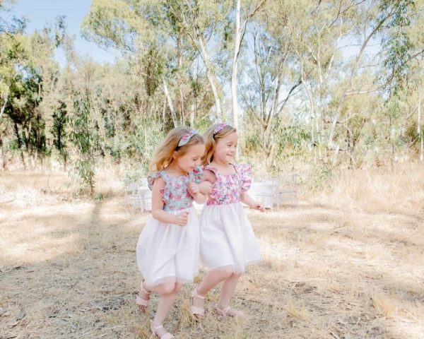 Candy Pink Floral Pinafore Tulle Dress 1