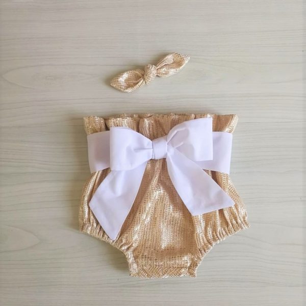 Glitter Gold High waisted shorts 1
