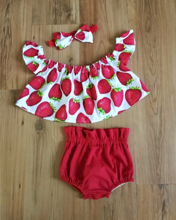 Strawberry off shoulder top 1